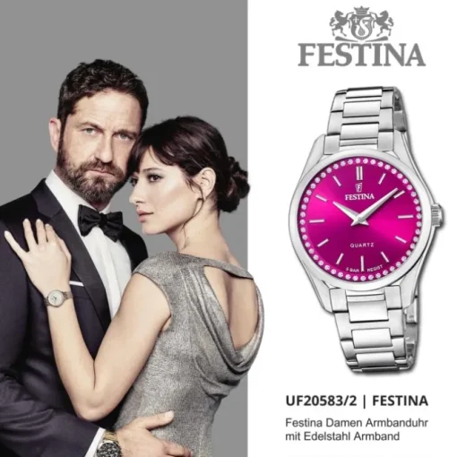 Festina Damenuhr Edelstahl silber Festina Mademoiselle Armbanduhr UF20583/2
