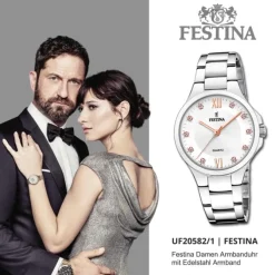 Festina Damenuhr Edelstahl silber Festina Mademoiselle Armbanduhr UF20582/1