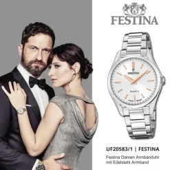 Festina Damenuhr Edelstahl silber Festina Mademoiselle Armbanduhr UF20583/1