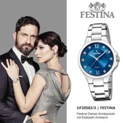 Festina Damenuhr Edelstahl silber Festina Mademoiselle Armbanduhr UF20582/3