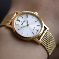 Festina Damenuhr Edelstahl gold Festina Swiss Made Armbanduhr UF20023/1