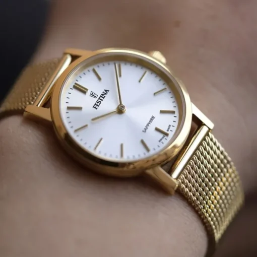 Festina Damenuhr Edelstahl gold Festina Swiss Made Armbanduhr UF20023/1