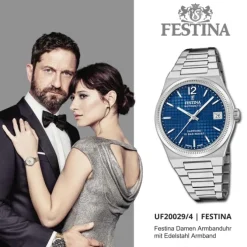 Festina Damenuhr Edelstahl silber Festina Swiss made Armbanduhr UF20029/4