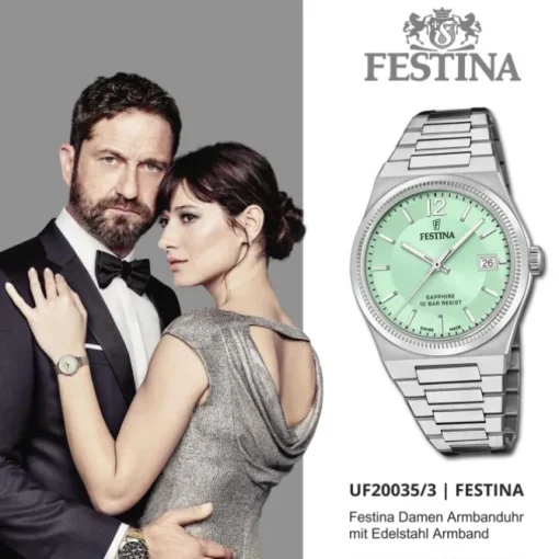 Festina Damenuhr Edelstahl silber Festina Swiss made Armbanduhr UF20035/3