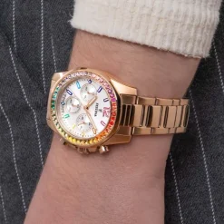 Festina Damenuhr Edelstahl rosé Festina Boyfriend Armbanduhr UF20639/2
