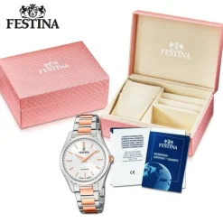 Festina Damenuhr Edelstahl silber rosé Festina Mademoiselle Armbanduhr UF20620/1