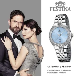 Festina Damenuhr Edelstahl silber Festina Mademoiselle Armbanduhr UF16867/4