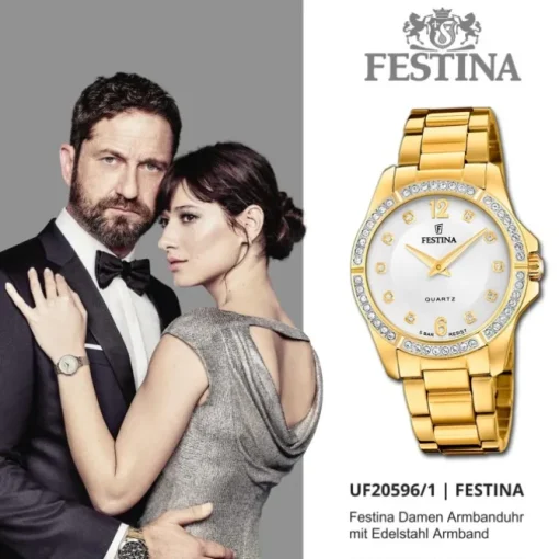 Festina Damenuhr Edelstahl gold Festina Mademoiselle Armbanduhr UF20596/1