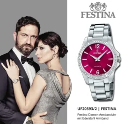 Festina Damenuhr Edelstahl silber Festina Mademoiselle Armbanduhr UF20593/2