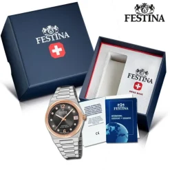 Festina Damenuhr Edelstahl silber Festina Swiss made Armbanduhr UF20031/3
