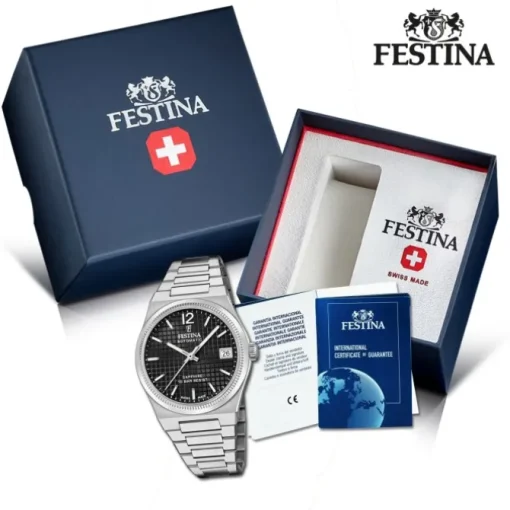 Festina Damenuhr Edelstahl silber Festina Swiss made Armbanduhr UF20029/6