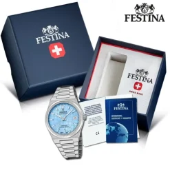 Festina Damenuhr Edelstahl silber Festina Swiss made Armbanduhr UF20029/2