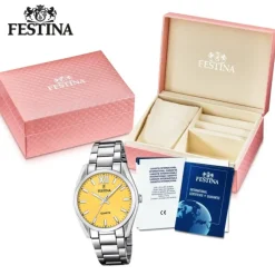 Festina Damenuhr Edelstahl silber Festina Boyfriend Armbanduhr UF20622/G