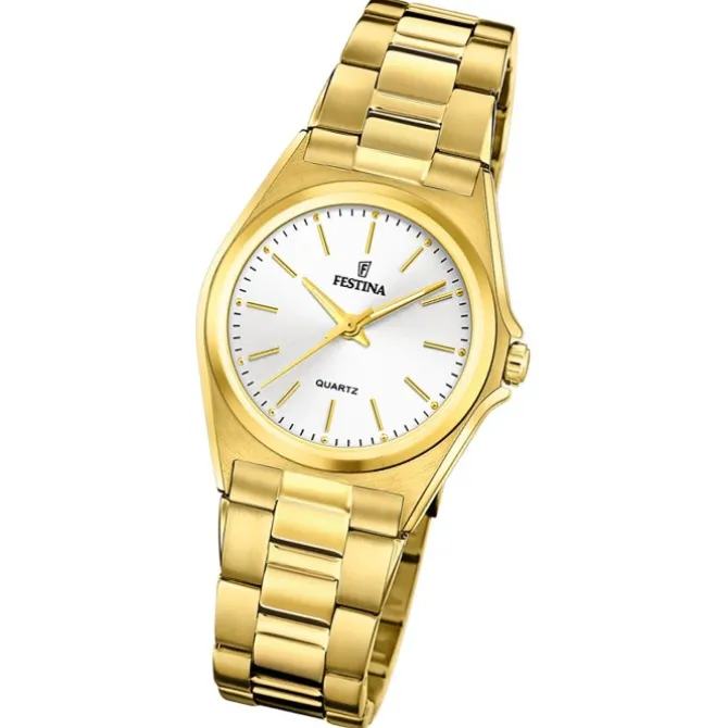 Festina Damenuhr Klassik F20557/2 Armbanduhr Edelstahl gold UF20557/2