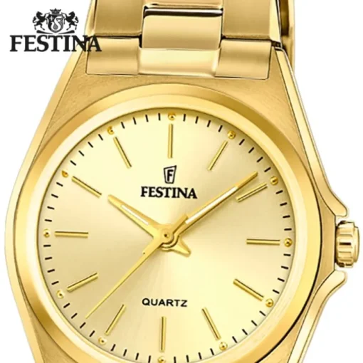 Festina Damenuhr Klassik F20557/3 Armbanduhr Edelstahl gold UF20557/3