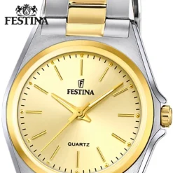 Festina Damenuhr Klassik F20556/3 Armbanduhr Edelstahl silber gold UF20556/3