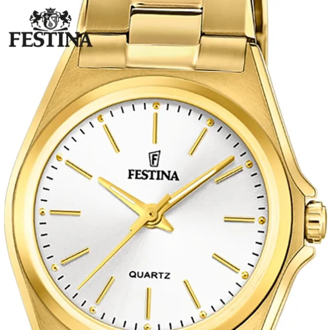 Festina Damenuhr Klassik F20557/2 Armbanduhr Edelstahl gold UF20557/2