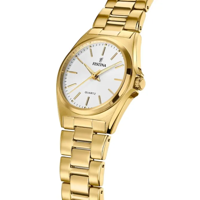 Festina Damenuhr Klassik F20557/2 Armbanduhr Edelstahl gold UF20557/2