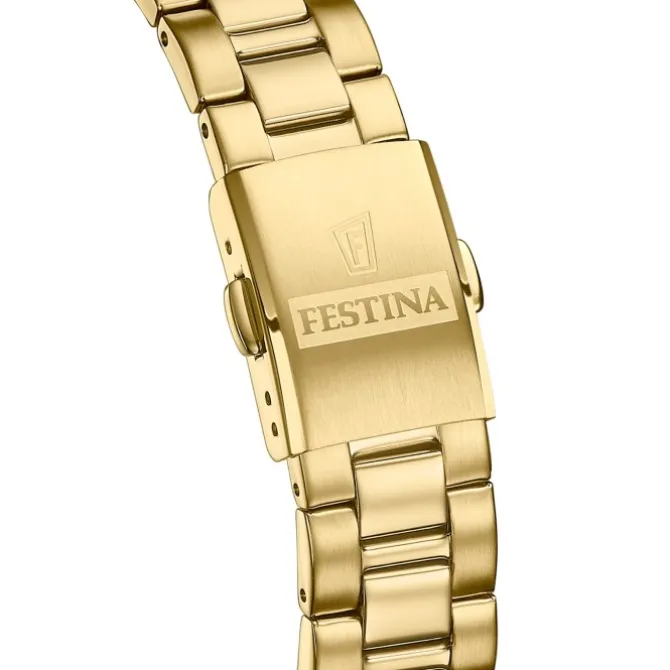 Festina Damenuhr Klassik F20557/2 Armbanduhr Edelstahl gold UF20557/2