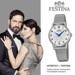Festina Damenuhr Klassik F20572/1 Armbanduhr Edelstahl silber UF20572/1