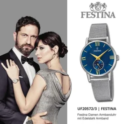 Festina Damenuhr Klassik F20572/3 Armbanduhr Edelstahl silber UF20572/3
