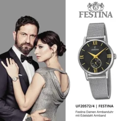 Festina Damenuhr Klassik F20572/4 Armbanduhr Edelstahl silber UF20572/4