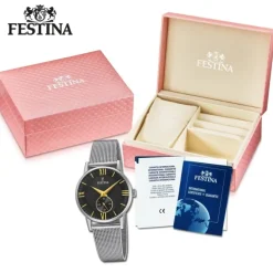 Festina Damenuhr Klassik F20572/4 Armbanduhr Edelstahl silber UF20572/4