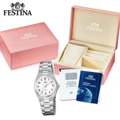 Festina Damenuhr Klassik F20553/1 Armbanduhr Edelstahl silber UF20553/1