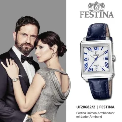 Festina Damenuhr Leder blau Festina Trend Armbanduhr UF20682/2