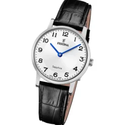 Festina Damenuhr Leder schwarz Festina Swiss made Armbanduhr UF20013/5