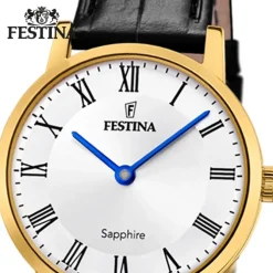 Festina Damenuhr Leder schwarz Festina Swiss made Armbanduhr UF20017/4