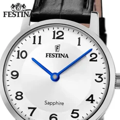 Festina Damenuhr Leder schwarz Festina Swiss made Armbanduhr UF20013/5