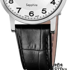 Festina Damenuhr Leder schwarz Festina Swiss made Armbanduhr UF20013/5