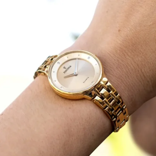 Festina Damenuhr Mademoiselle F20601/2 Armbanduhr Edelstahl gold UF20601/2