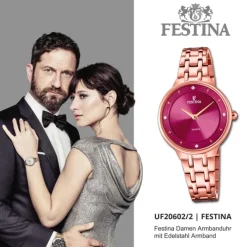 Festina Damenuhr Mademoiselle F20602/2 Armbanduhr Edelstahl rosé UF20602/2