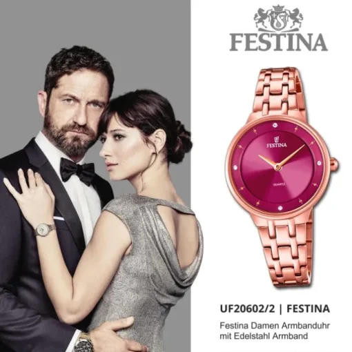 Festina Damenuhr Mademoiselle F20602/2 Armbanduhr Edelstahl rosé UF20602/2