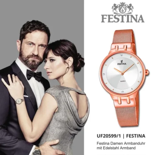 Festina Damenuhr Mademoiselle F20599/1 Armbanduhr Edelstahl rosé UF20599/1