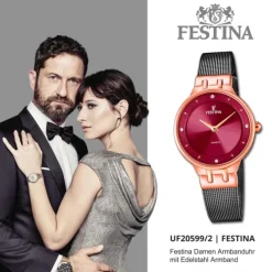 Festina Damenuhr Mademoiselle F20599/2 Armbanduhr Edelstahl schwarz UF20599/2