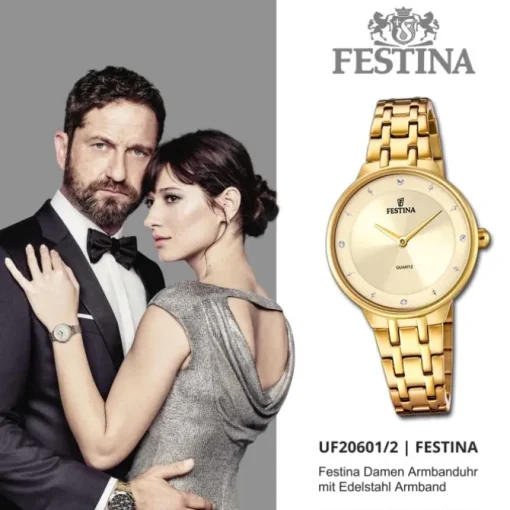 Festina Damenuhr Mademoiselle F20601/2 Armbanduhr Edelstahl gold UF20601/2