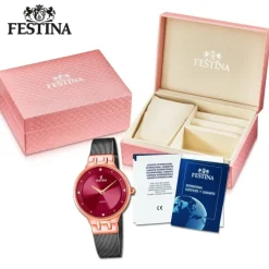 Festina Damenuhr Mademoiselle F20599/2 Armbanduhr Edelstahl schwarz UF20599/2