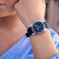 Festina Damenuhr PU schwarz Festina Boyfriend Armbanduhr UF20610/3