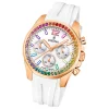 Festina Damenuhr PU weiß Festina Boyfriend Armbanduhr UF20611/2