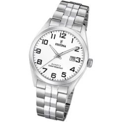 Festina Herren Armbanduhr Klassik F20437/1 Quarz Edelstahl silber UF20437/1