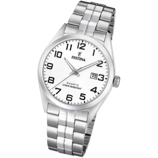 Festina Herren Armbanduhr Klassik F20437/1 Quarz Edelstahl silber UF20437/1