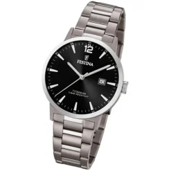 Festina Herren Armbanduhr Klassik F20435/3 Quarz Titan silber UF20435/3