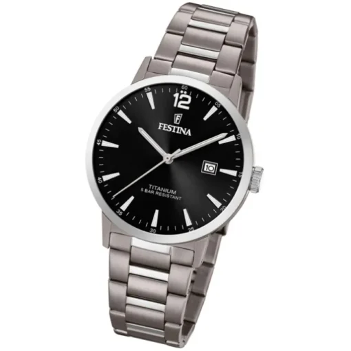 Festina Herren Armbanduhr Klassik F20435/3 Quarz Titan silber UF20435/3