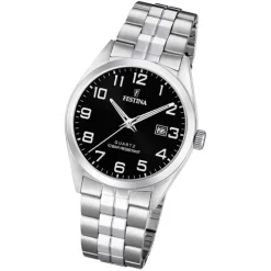 Festina Herren Armbanduhr Klassik F20437/4 Quarz Edelstahl silber UF20437/4