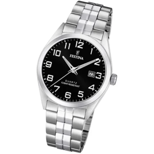 Festina Herren Armbanduhr Klassik F20437/4 Quarz Edelstahl silber UF20437/4