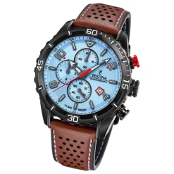 Festina Herren Armbanduhr Chronograph F20519/1 Analog Leder braun UF20519/1