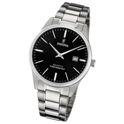 Festina Herren Armbanduhr Klassik F20511/4 Analog Edelstahl silber UF20511/4